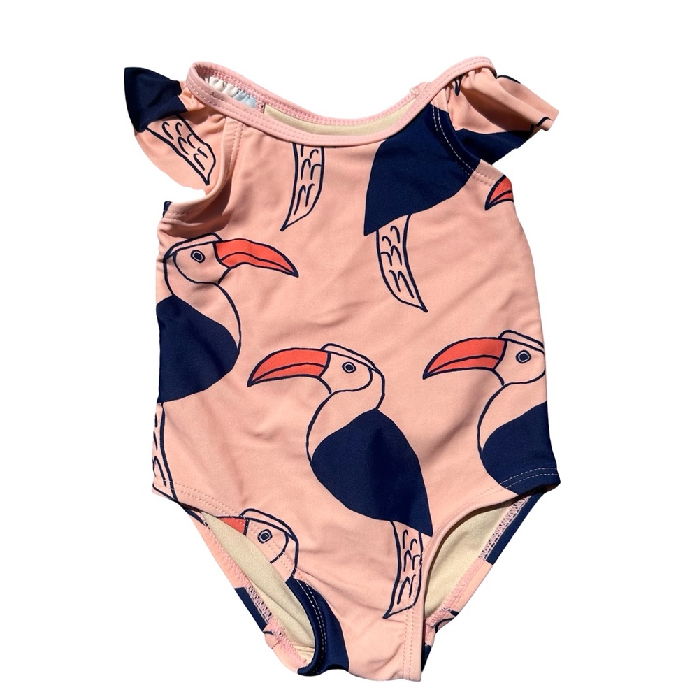 Tea Pink Hornbill One Piece Swimsuit Size 9-12 Months